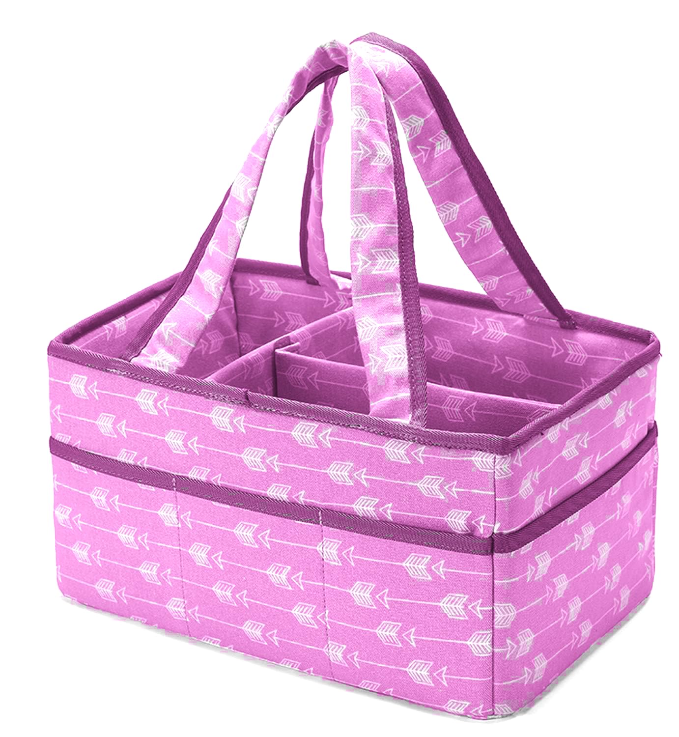 Kiddale Cotton Caddy Diaper Bag | Effortless Organization & Style | Perfect Baby Shower Gift & Travel Essential | Grey