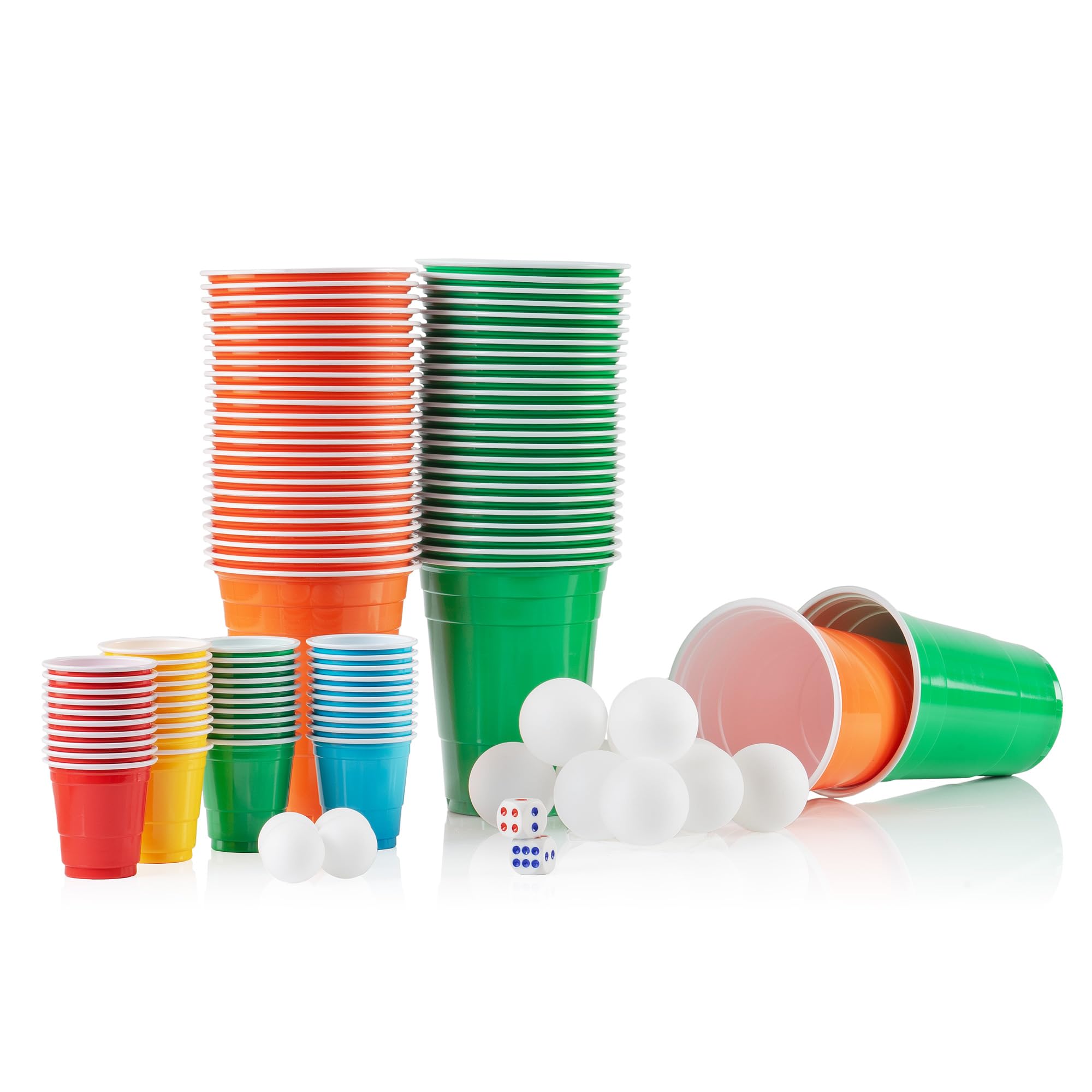 CampFeuer Bierpong Tisch | Klappbarer 6 in 1 Multigame Tisch inkl. 106-teiliges Zubehörset | Beer Pong Spiel für Rage Cage, Schnapspong & Partyspiele | Trinkspiel für Erwachsene | Partygame