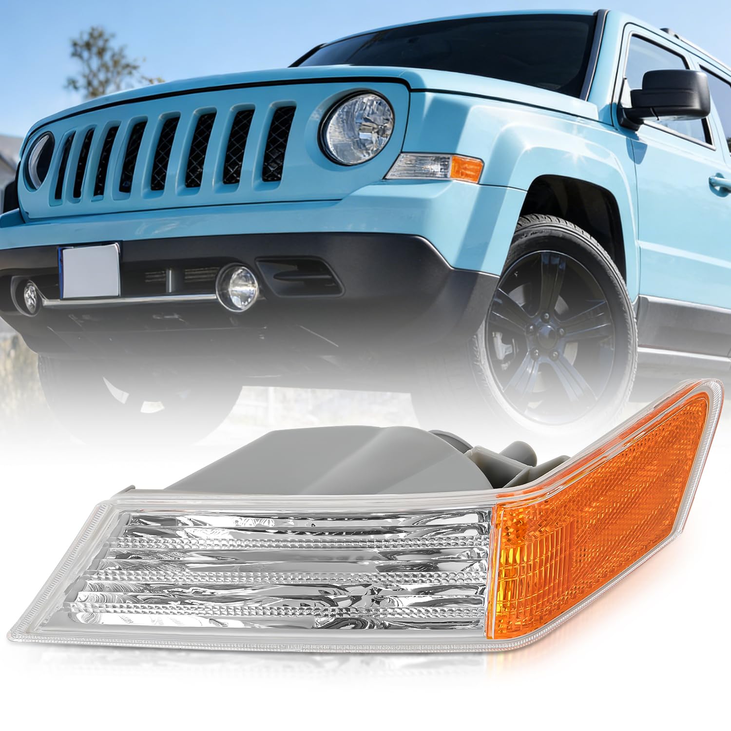 Nilight Front Turn Signals Light For 2007-2017 Jeep Patriot Driver Side