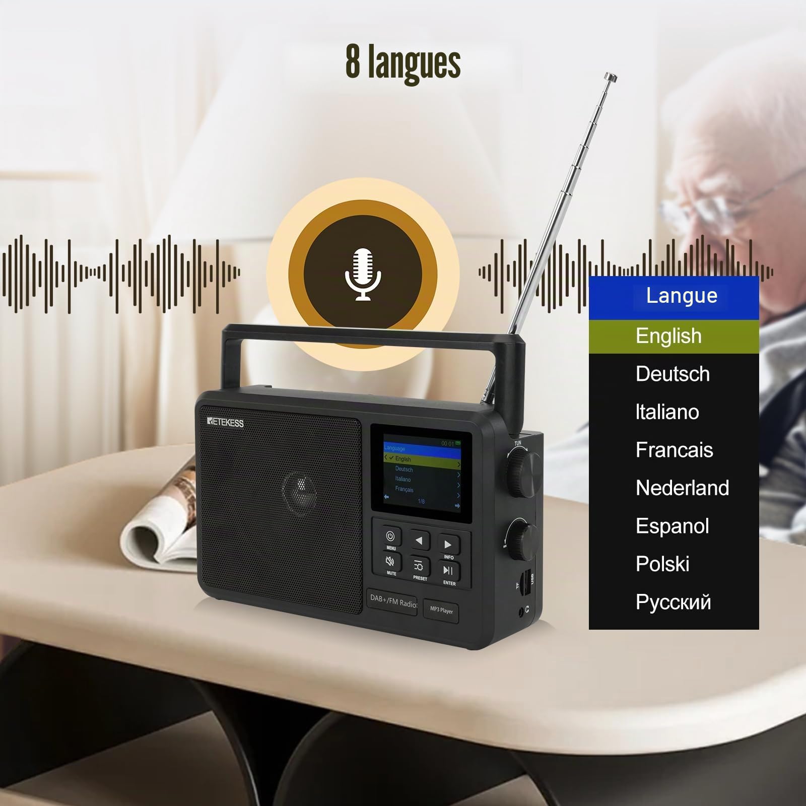 Retekess TR640 Radio Internet, Radio Numérique Dab