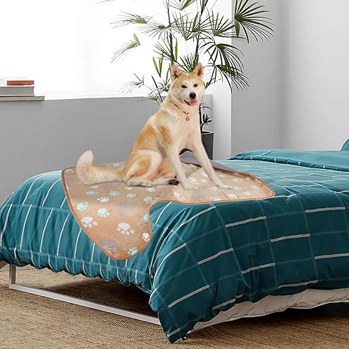 Miniatura 7 de YUEPET Mantas impermeables para perros, paquete de 2 mantas lavables para perros para la cama, sofá, protector de forro polar de franela para