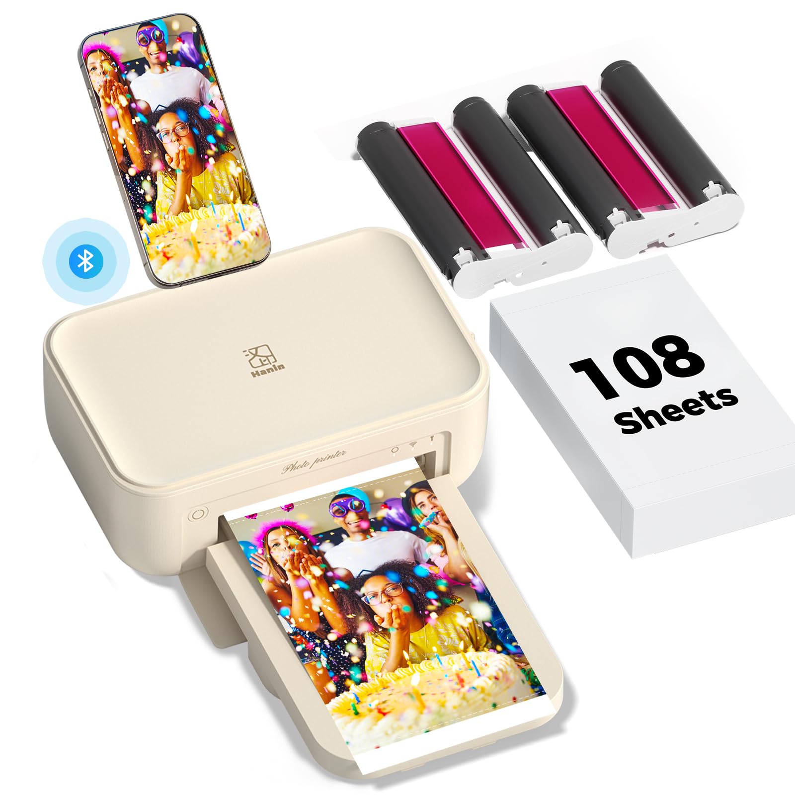 iDPRT Desktop Photo Printer 4x6 Inch Color Photo Printer for iPhone, Includes 4"x6" Photo Paper (108 Sheets), Compatible with iOS and Android Phone Printing, Picture Printer is Best Gifts Choice-image-47