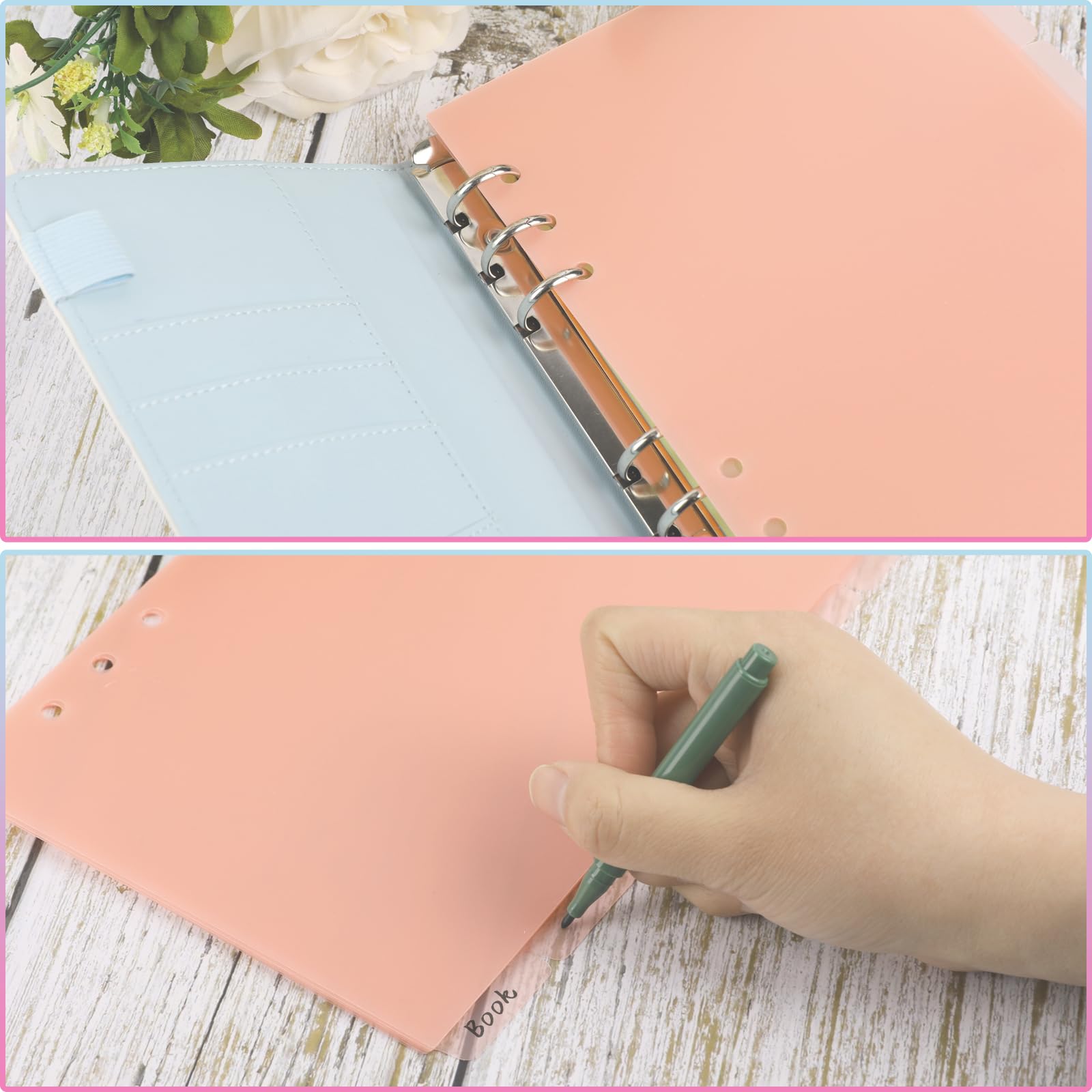 A5 Colorful 6 Hole Punched Ruled Refills Inserts Personal - United