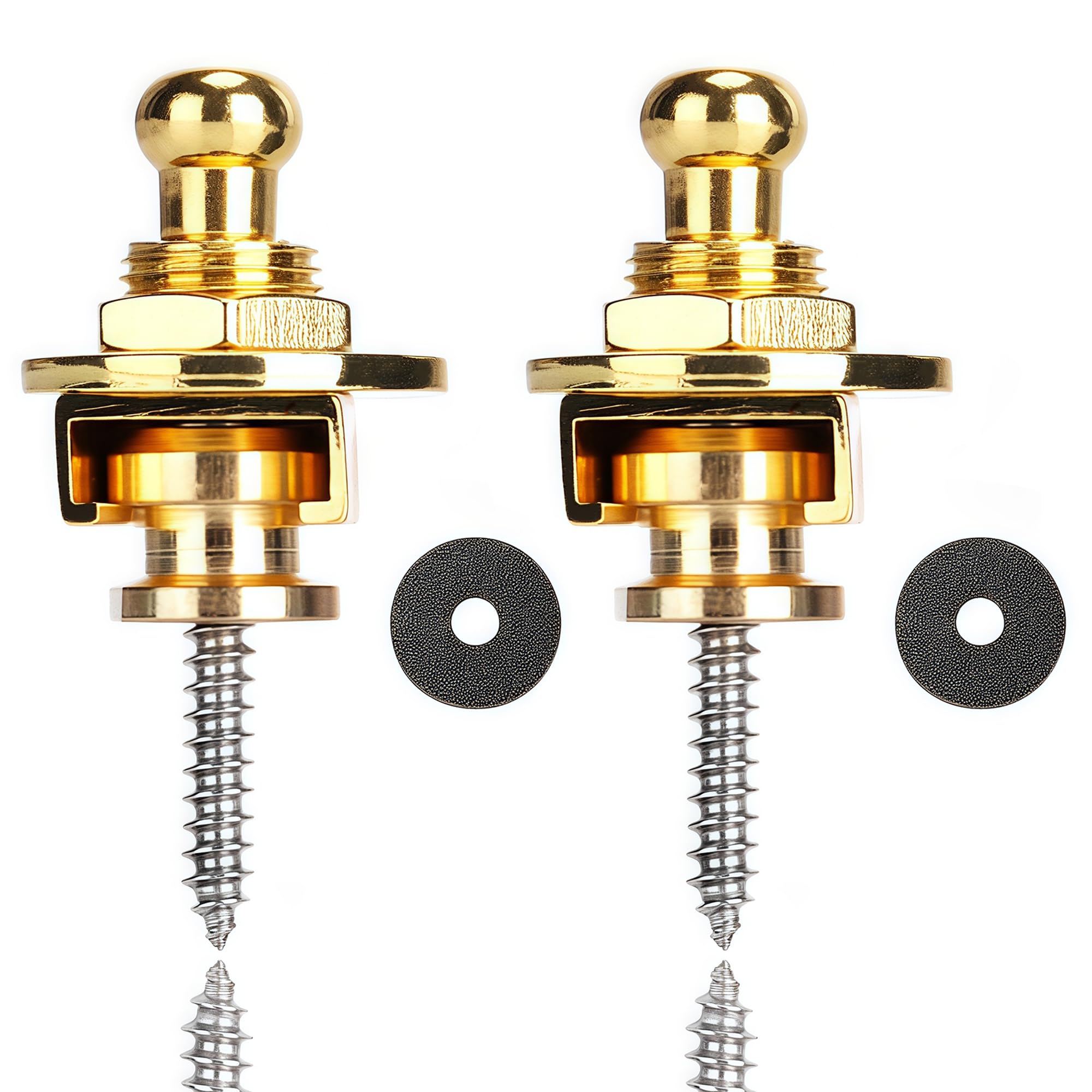 Musiin Guitar Strap Lock, Button Strap Lock Set including Secure Quick Release, Made of Metal Material