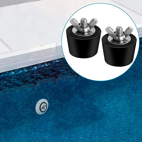 Miniatura 6 de Tapón de invierno para agujeros de piscina, paquete de 2 tapones de expansión de invierno de 1.25 a 1.5 pulgadas para desnatador de piscina sobre el