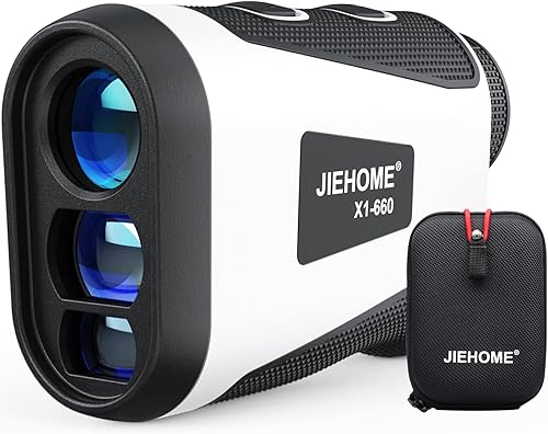 Miniatura 1 de JIEHOME Telémetro de golf X1 con pendiente, bloqueo de asta de bandera y vibración, telémetro láser 6601100YDS para golf y caza, buscador láser