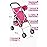 My First Baby Doll Strollers Toy - Denim Pink Design with Basket in The Bottom- Foldable Baby Doll Umbrella Doll Stroller Fits Upto 18 Dolls, Gift Toys for Girls,Baby Doll Accessories