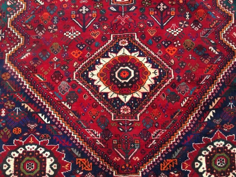 Hand Knotted 5x9 Afghan Turkoman Rug Vintage Boho Style Traditional Turkish Large Area Rug for Bedroom & Living Room 262 x 163 cm