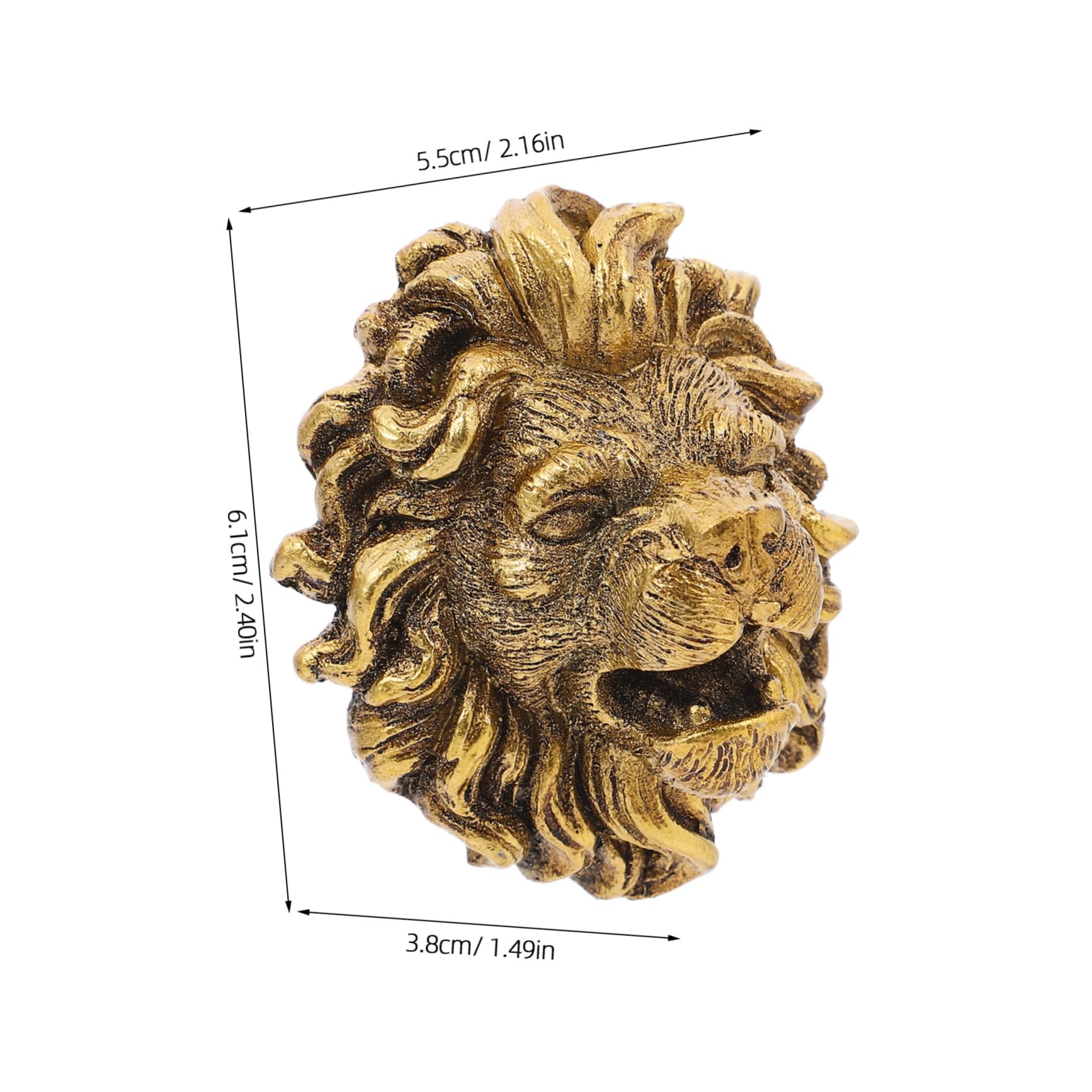 Happyyami Lion Head Water Spitter Sturdy Wall Fountain Nozzle for Garden Pool Pond Sprayer Decorative Resin Sprayer for Outdoor Water Feature