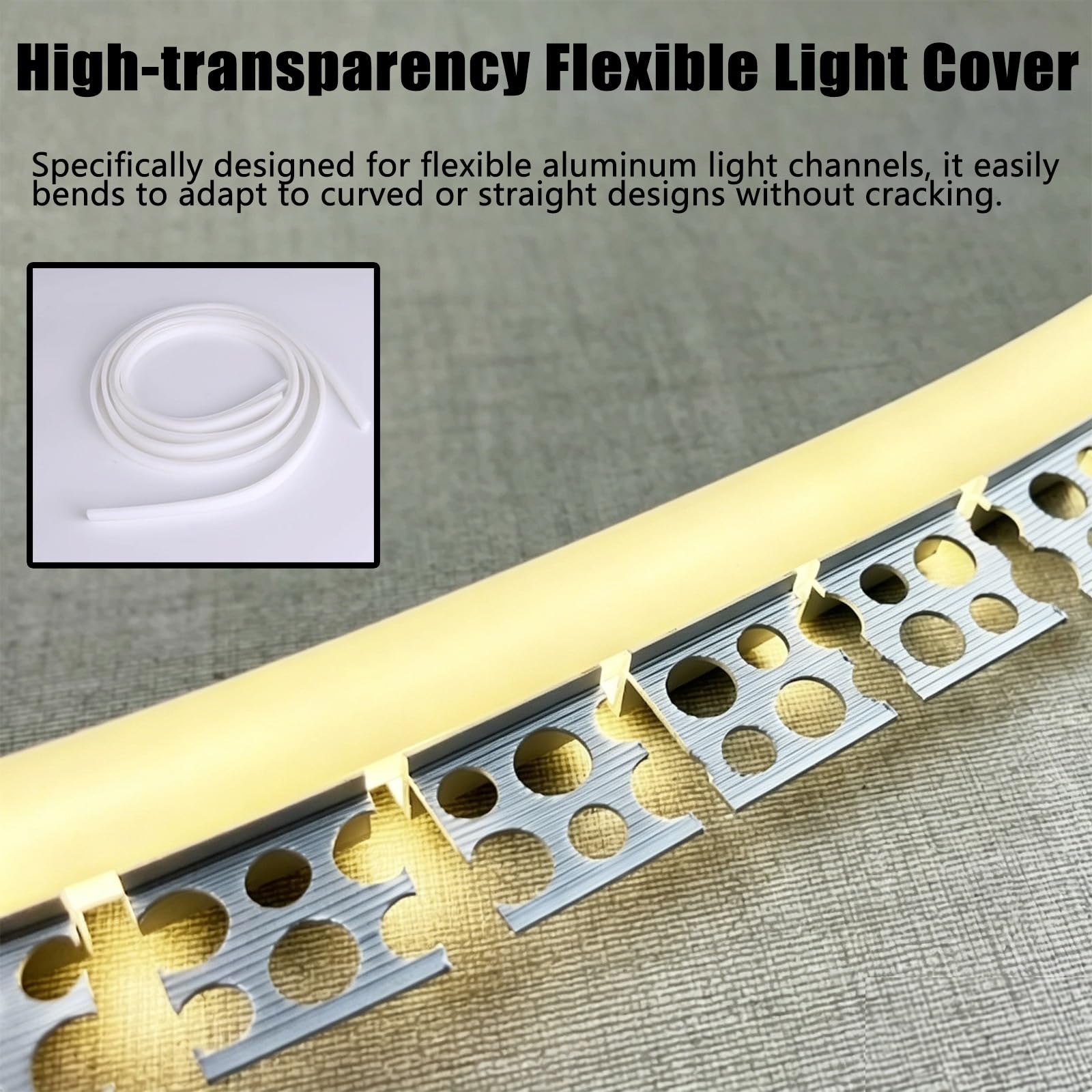 LZMZMQ Stuckleisten Decke LED Aluminium-LED-Lichtschlauch, Abgewinkelt, Flexibler Lichttrog, Kronenformbeleuchtung(29.5ft(9m))