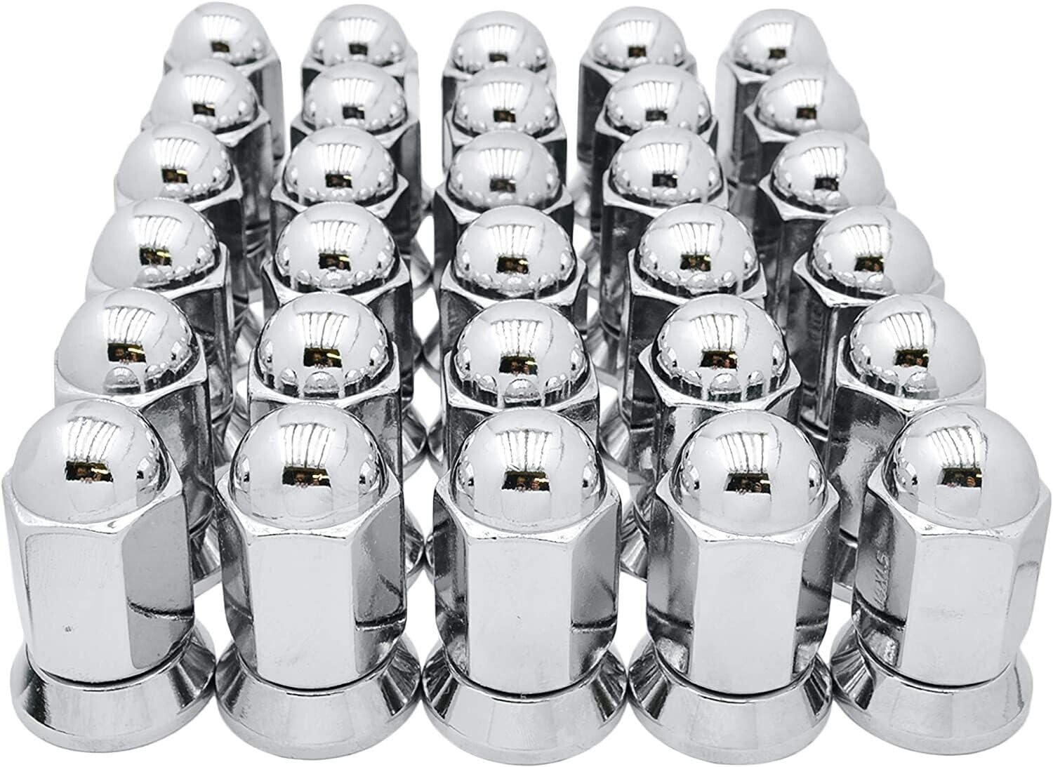 32 Alcoa 9/16-18 Chrome Dually Lug Nuts 1987-1998 Compatible with F-250 F-350 Trucks