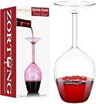 Upside Down Wine Glass Unique & Funny Wine Glasses Gifts for Women & Men | Novelty Inverted Wine Glass,Perfect for Birthday Wedding Holiday Parties & Bar Decor,Gag White Elephant Gift for Wine Lovers