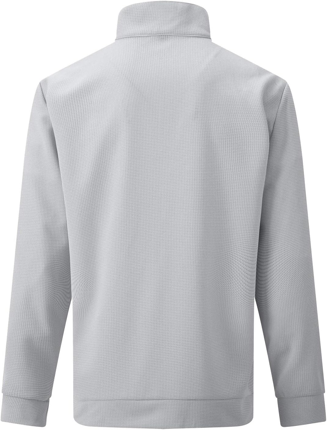 Half Zip Pullover Men Lightweight Waffle Long Sleeve Shirts Casual Comfy Mock Neck Sweatshirt with Pocket Polos