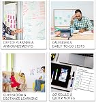 Large Whiteboard Sticker, ACVVIP Self-Adhesive Whiteboard Wall Sticker - 16.5" x 118"(42x300cm) - 8 Colors Markers & 1 Eraser Cloth - Dry Erase Board Sticker for Classroom, Home, Office - White