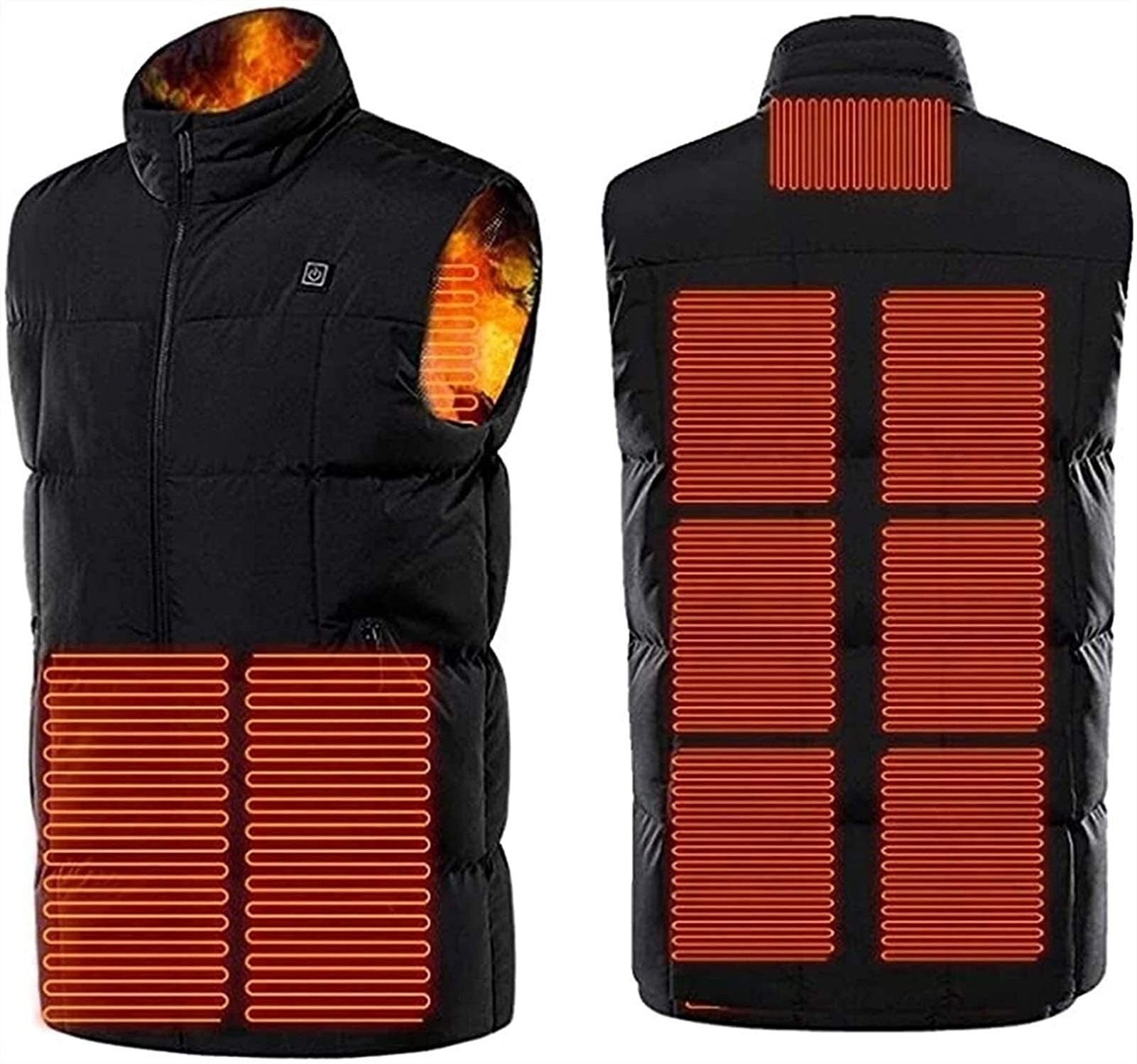 Gilet chauffant électrique pour lutter contre le froid en plein air noir taille 3XL