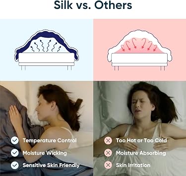 Vesta All-Season Silk Comforter, Quilt and Duvet Insert for Hot Sleepers, 100% Silk Fill with 100% Cotton Shell, Luxuriously Soft, Moisture-Wicking, King Size (White, Silk Weight: 3.7lbs)