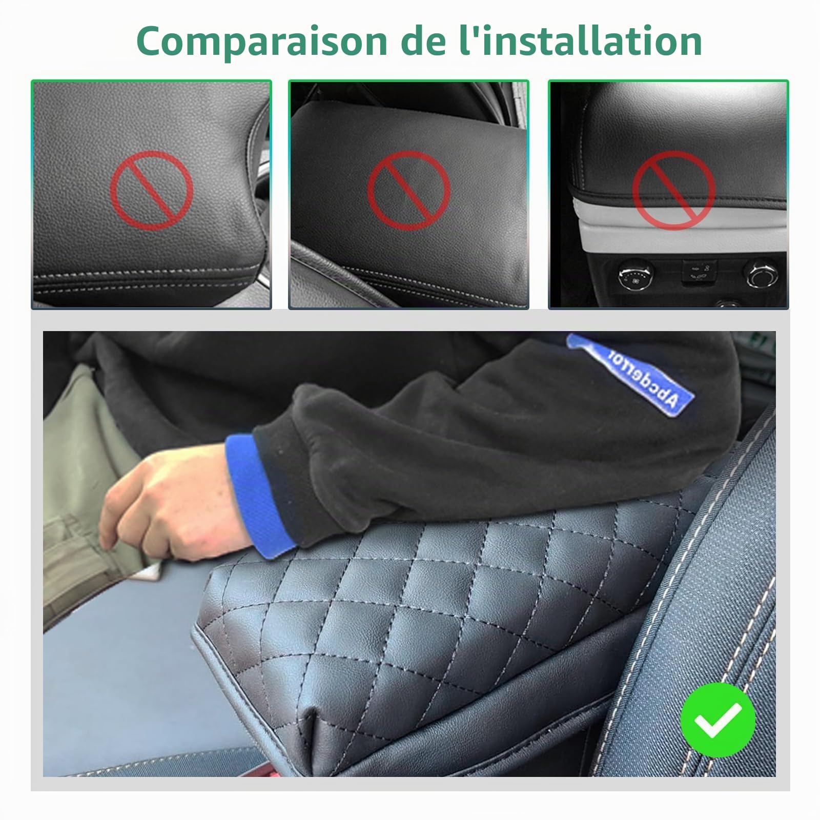 GAFAT Dacia Sandero 3/Stepway 3/Dacia Jogger 2021-2025 2026 Housse d'Accoudoir Console Central, Sandero III 2026 Protection en Cuir PU Microfibre Rembourrage 3,5 CM Augmente L'épaississement