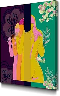 Foto Canvas Quadro da donna con schiena in tela decorativa | Quadri moderni