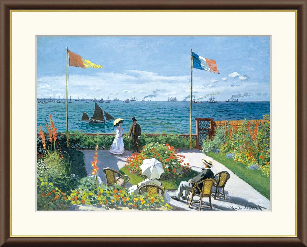 ♦️お勧め絵画　クロード　モネ　風景画 美術品　大型豪華額縁　ア-ト　インテリア Amazon.co.jp: クロード・モネ 絵画 J1-023 額入り 世界の名画