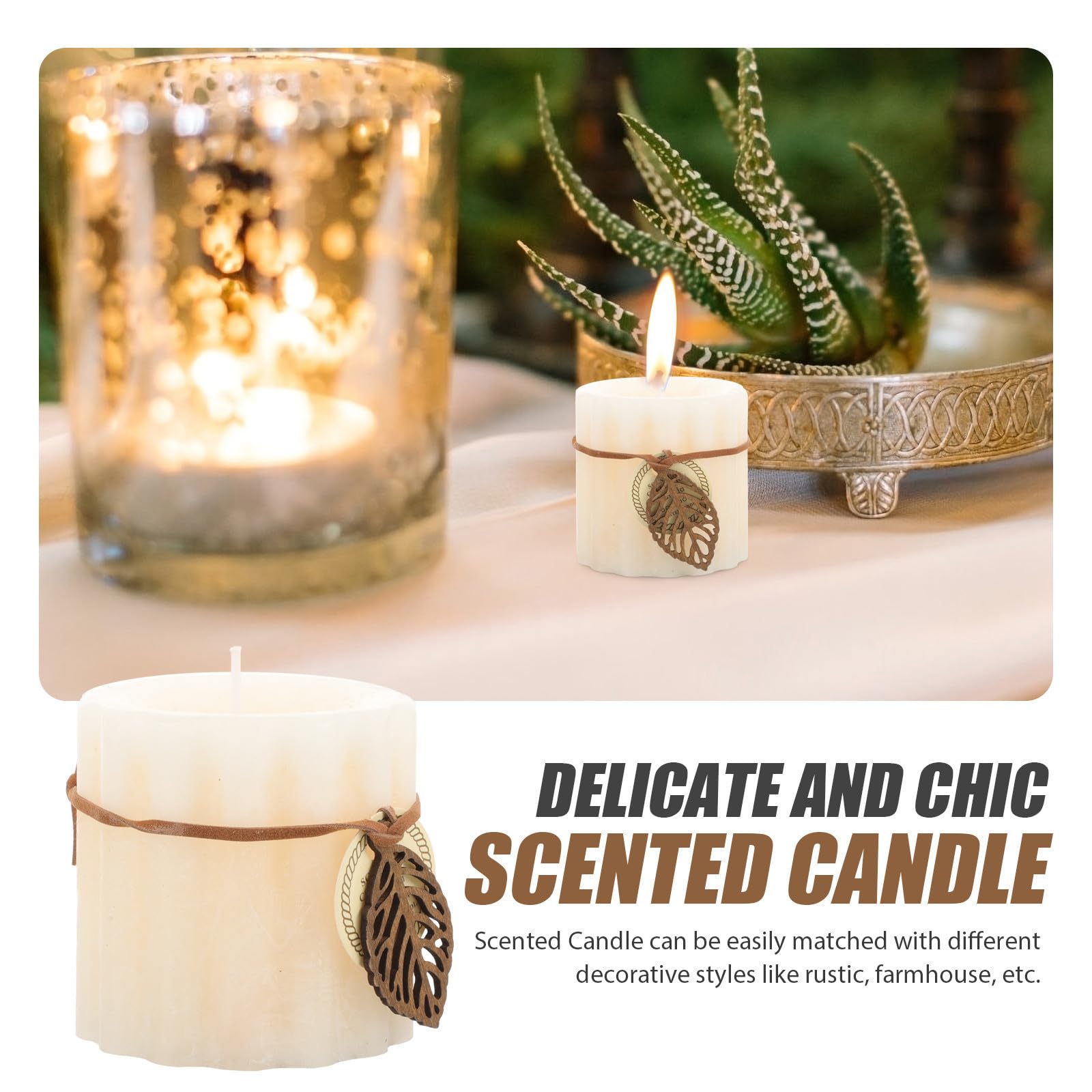 Vela Perfumada Decorativa Cilíndrica de Cera para Hogar