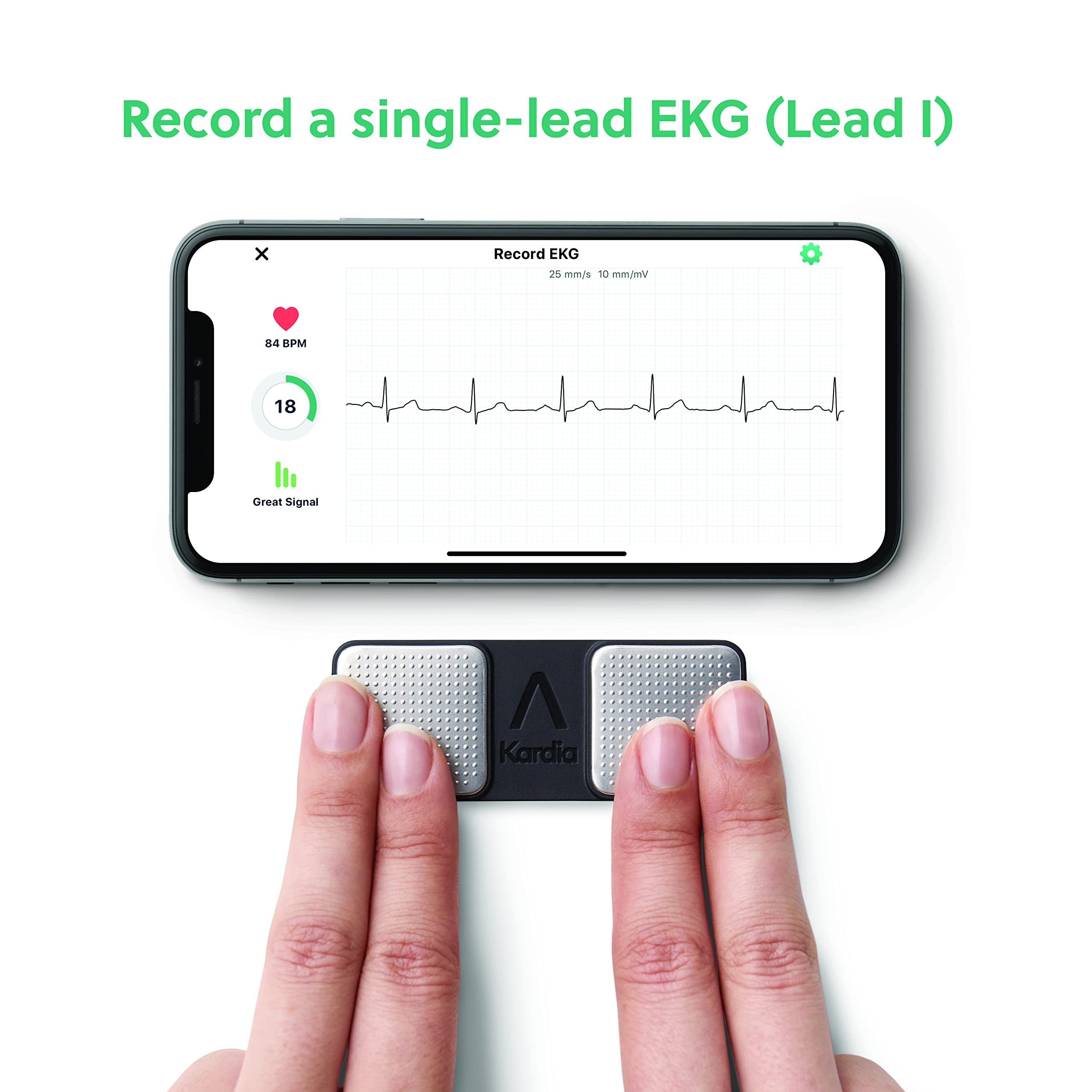 KardiaMobile Single Lead Personal EKG + 6 Arrhythmia Detections
