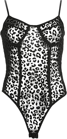 Tuta In Pizzo E Rete A Contrasto Per Donna – Bodycon Trasparente, Senza Schiena, Con Collant Integrati, Perfetta Per Cosplay E Serate Speciali
