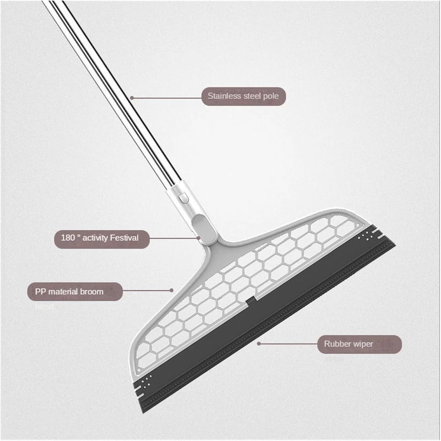 Magic Silicone Broom Lengthen Floor Cleaning Pet Hair Brooms Bathroom Floor Wiper Household Cleaning Tools