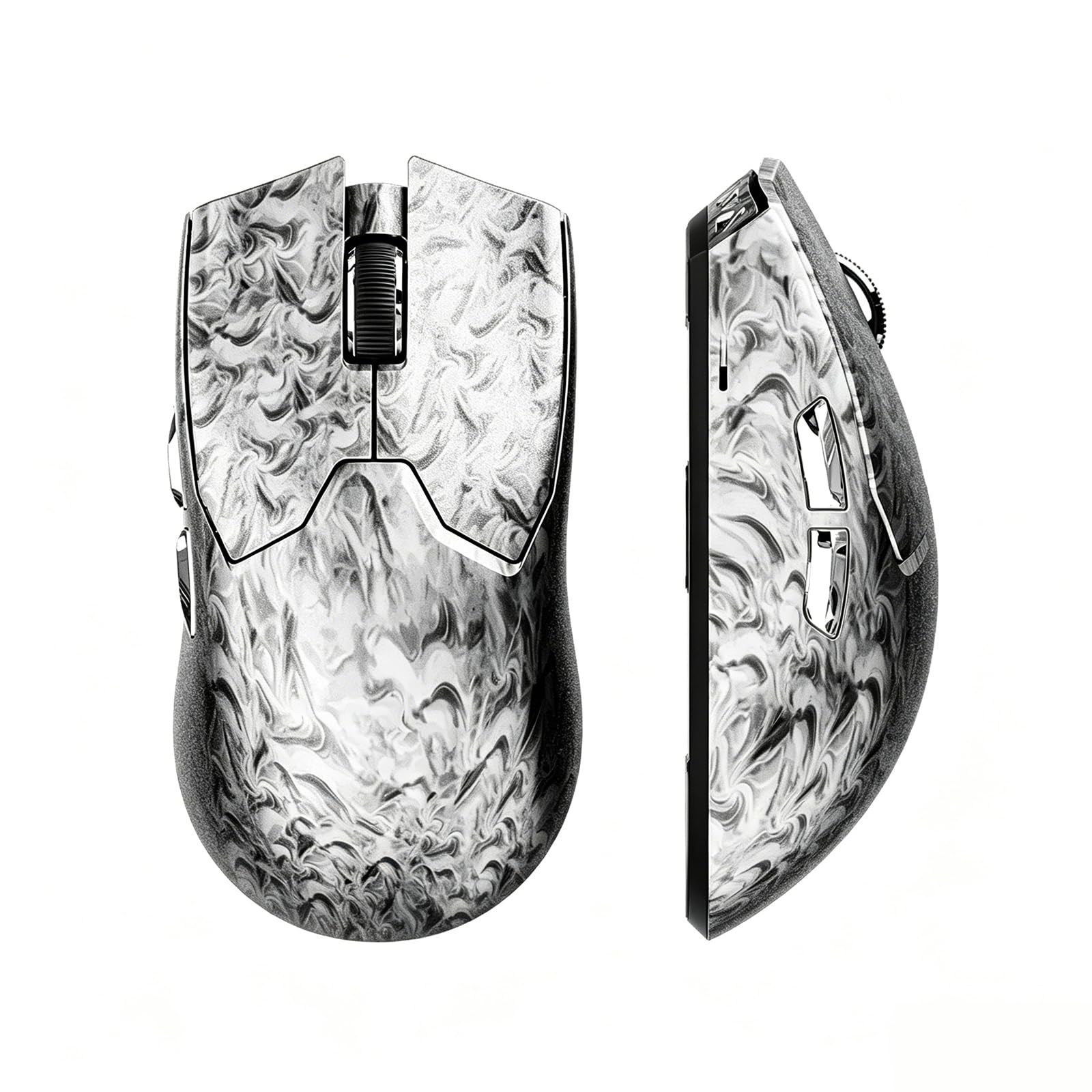 Photo 1 of EWEADN Z7 Carbon Fiber Shell Wireless Gaming Mouse with 42000 DPI, PAW3950 Sensor, Kailh Optical Switch, Ergonomic 52g Lightweight, 8k Polling Dual-Mode (Wired/2.4GHz), Up to 300 Hr Battery, Silver