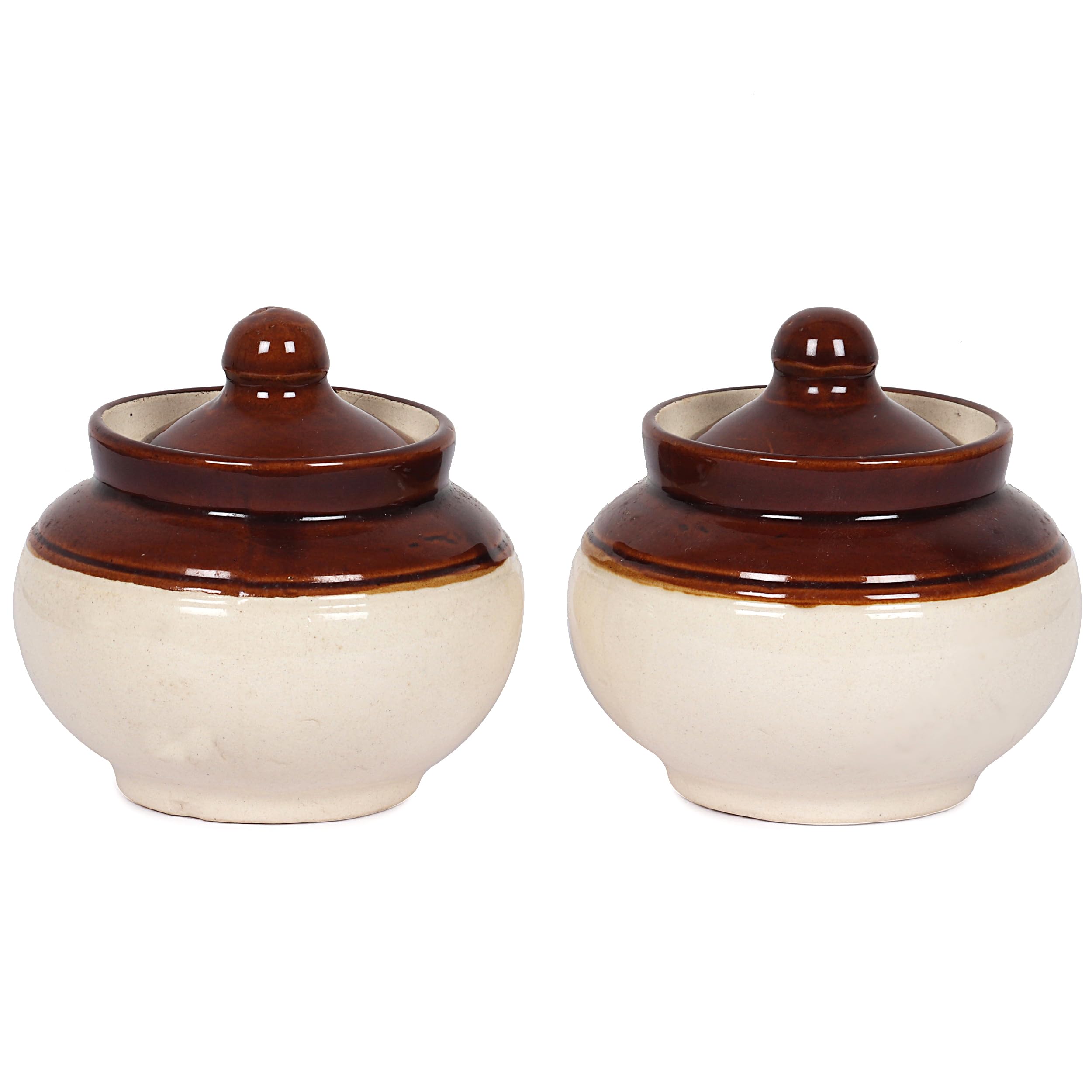 QIMACPLUS Ceramic Handmade Pickle Jar Set With Lid, Dining Table Pickels Containers And An Ideal Gift For Family (250 ml - set of 2) (B0BYNQ344M) Amazon Price History, Amazon Price Tracker
