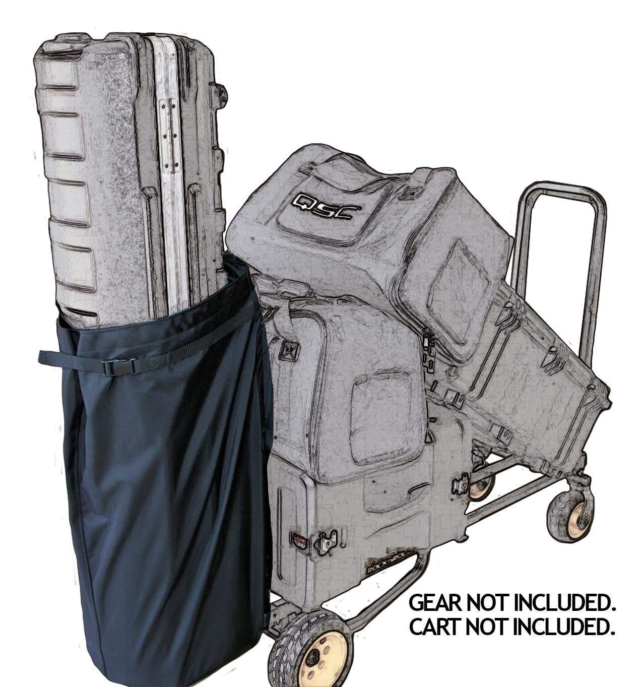 GripnGaff® Jumbo R12 Nylon Hand Truck Bag for R8RT, R10RT, R12RT, R16RT Multicarts - Move DJ & Musician Gear - Speaker Stands, Drum Kits, Keyboards, Mic Stands, etc DOES NOT HAVE HARD BOTTOM