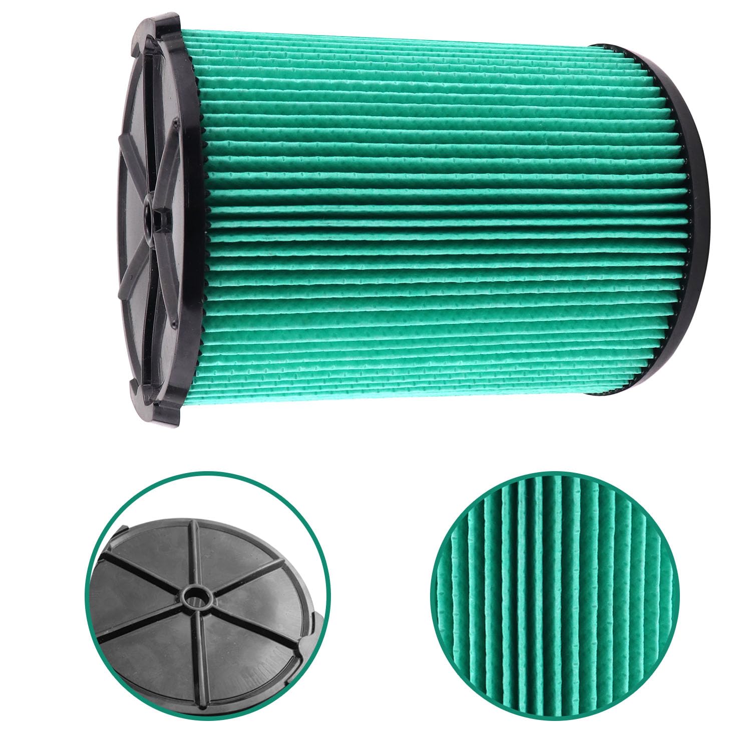 VF6000 5-lagiger Ersatzfilter Für Ridgid Nass-/Trockensauger | Waschbar & Wiederverwendbar | Inkl. Filterbeutel & Bürste