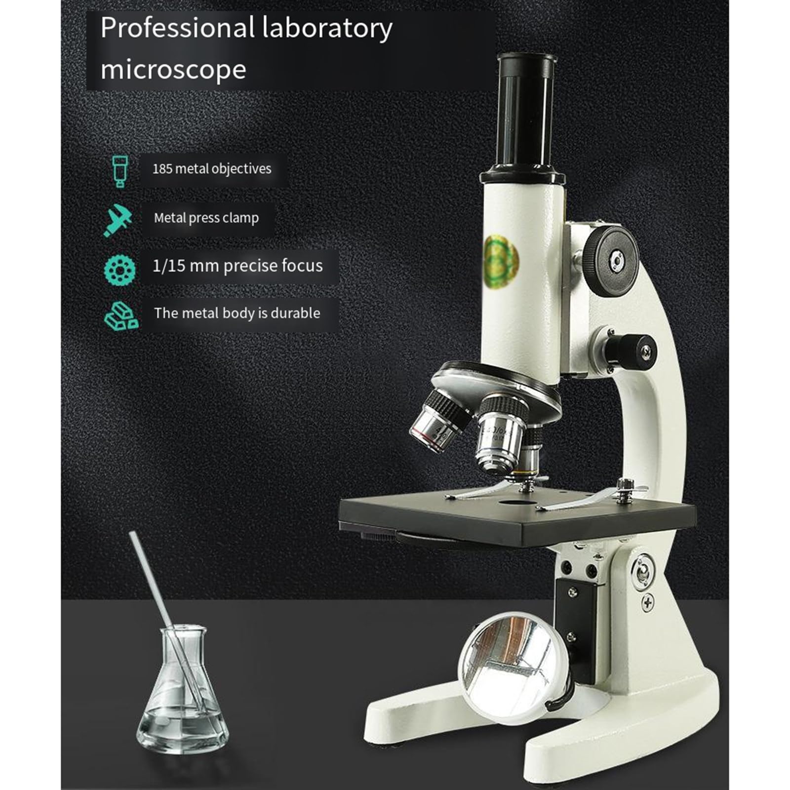 Mikroskop optyczny 640-4000X powiększenie biologiczny eksperyment dydaktyczny optyczny mikroskop naukowy Instrument,640X