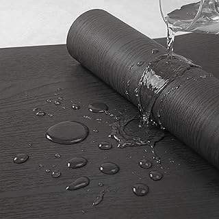 Thick Gray Wood Grain Contact Paper Removable Peel and Stick Self Adhesive 17.3" x 118" Waterproof Matte Vinyl Wallpaper for Kitchen Countertops Cabinets