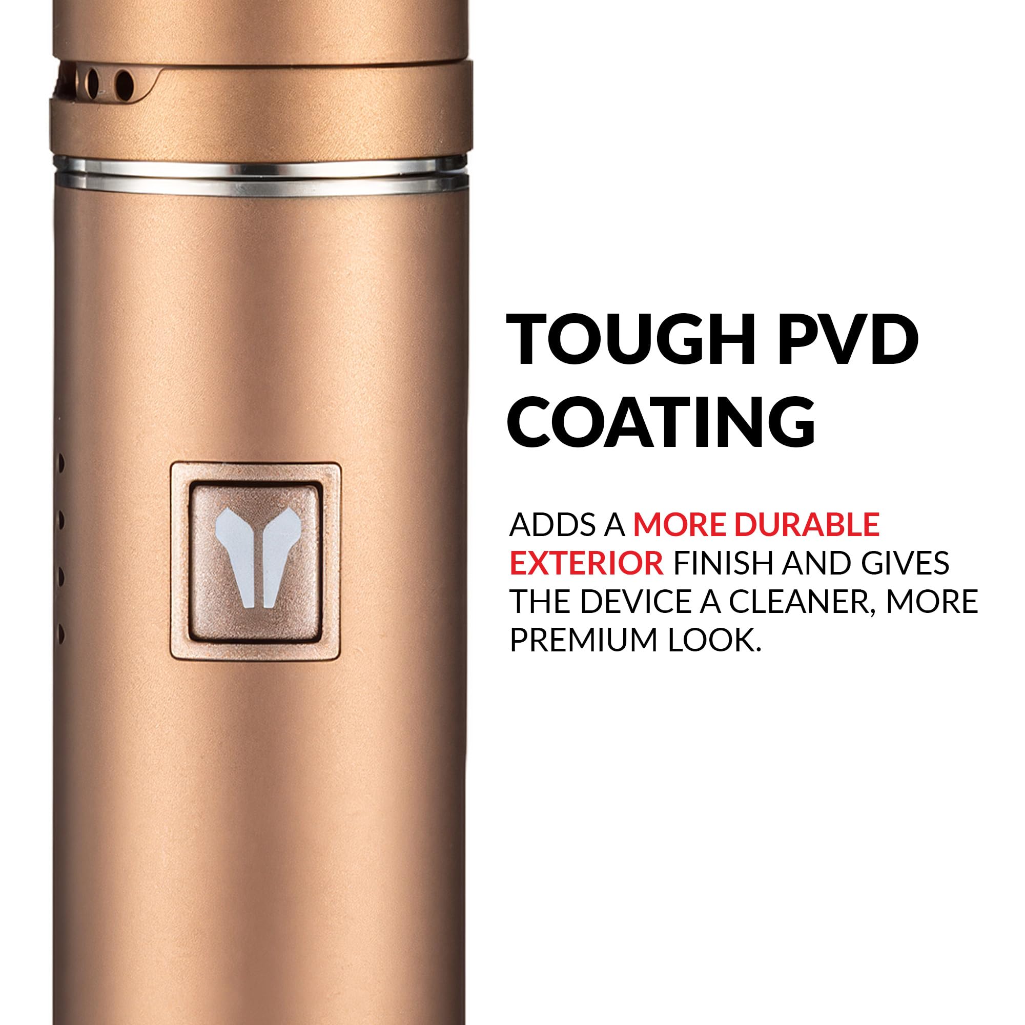 Utillian 5 V4 Dab Pen, vaporizzatore concentrato con 2 bobine, 4 impostazioni di tensione, strumento DAB integrato, flusso d'aria regolabile, 1500 mAh, ricarica USB-C (Titanium Gold)