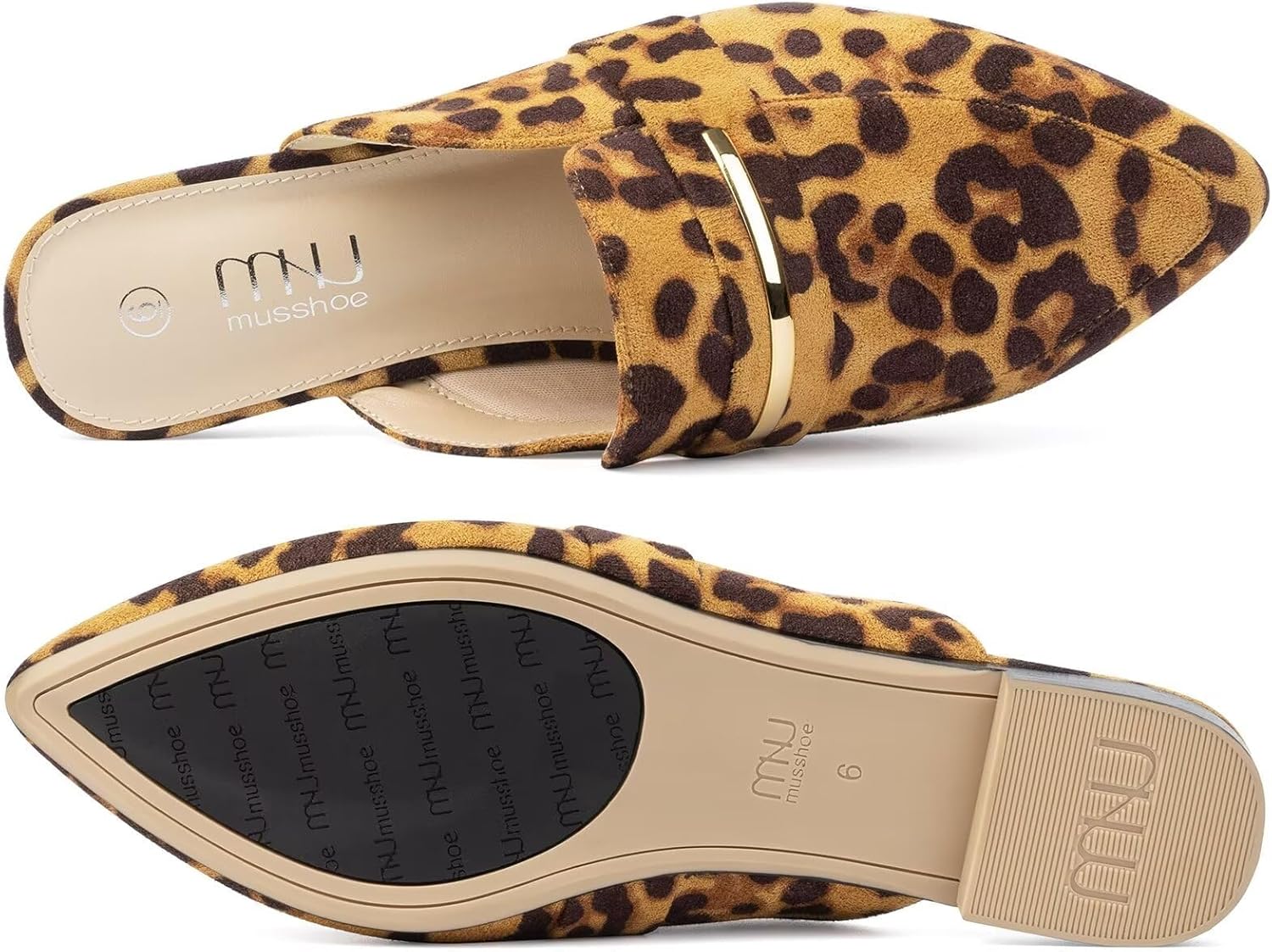 MUSSHOE Comfortable Work Women's Mules - Casual Slip on Black Suede Backless Loafers-Office Business Teacher Dressy Flats 2025 for Professional Women - Image 5