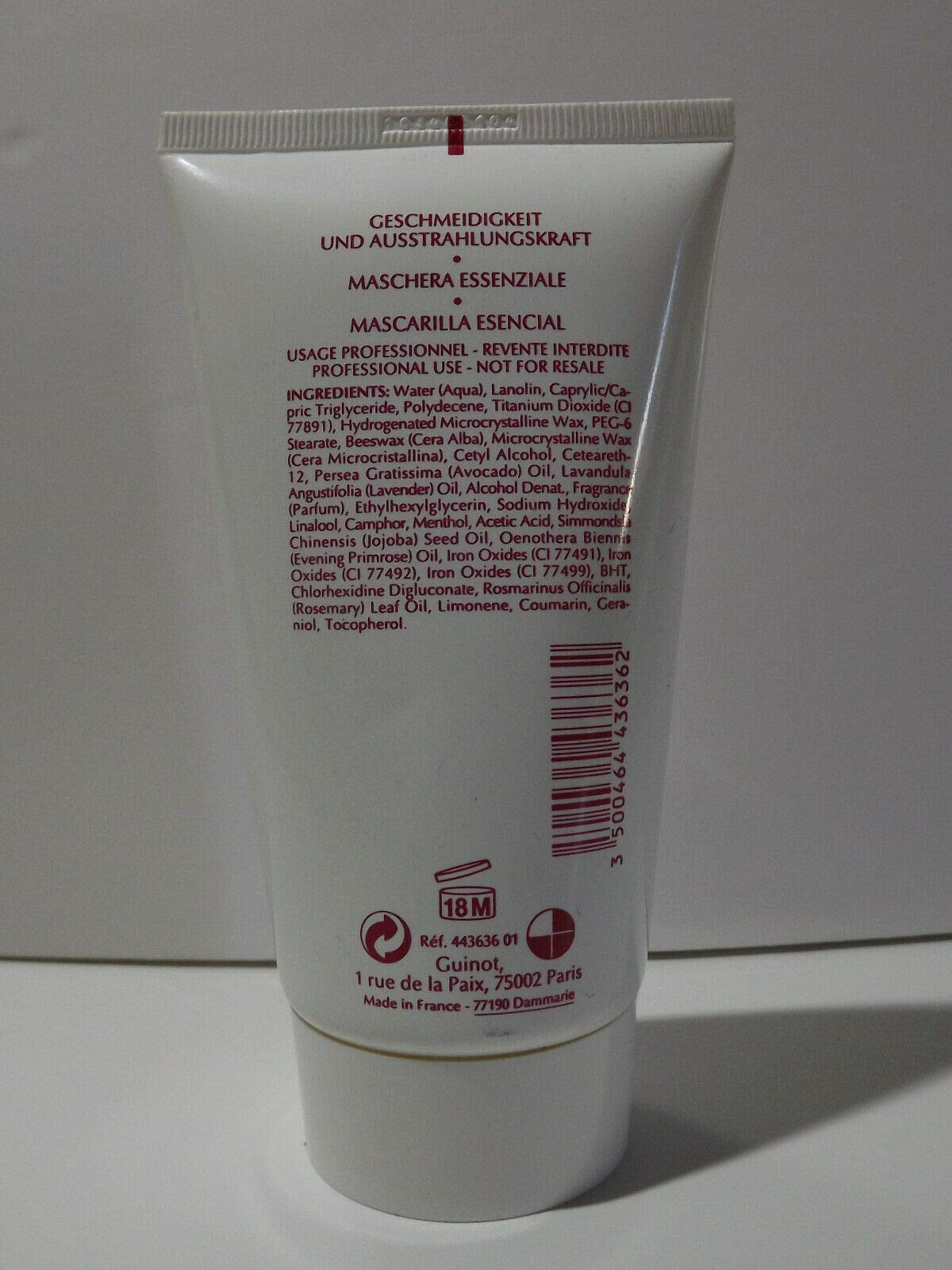 Guinot Masque Essentiel Instant Radiance Nutrition Comfort Moisturizi de 150 ml.