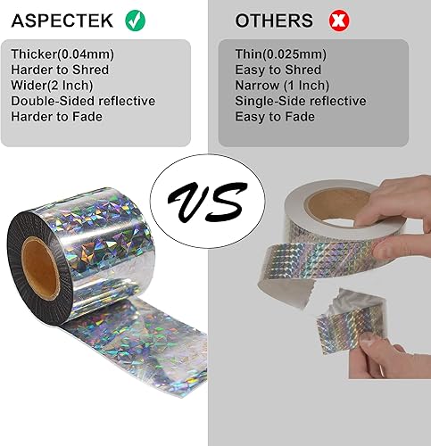 Miniatura 4 de Cinta holográfica para ahuyentar aves (doble cara)