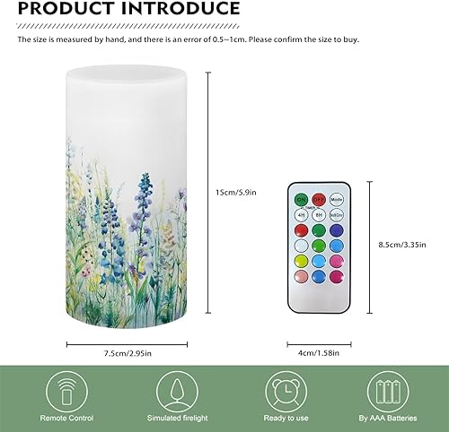 Vista 33 de Velas LED sin llama personalizadas que funcionan con pilas con temporizador remoto que cambia de color, personaliza fotos y texto, hazlo tú mismo tu