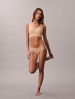 Vista 3 de Calvin Klein - Brasier invisible, cómodo, sin costuras, ligeramente forrado, cuello en V, para mujer