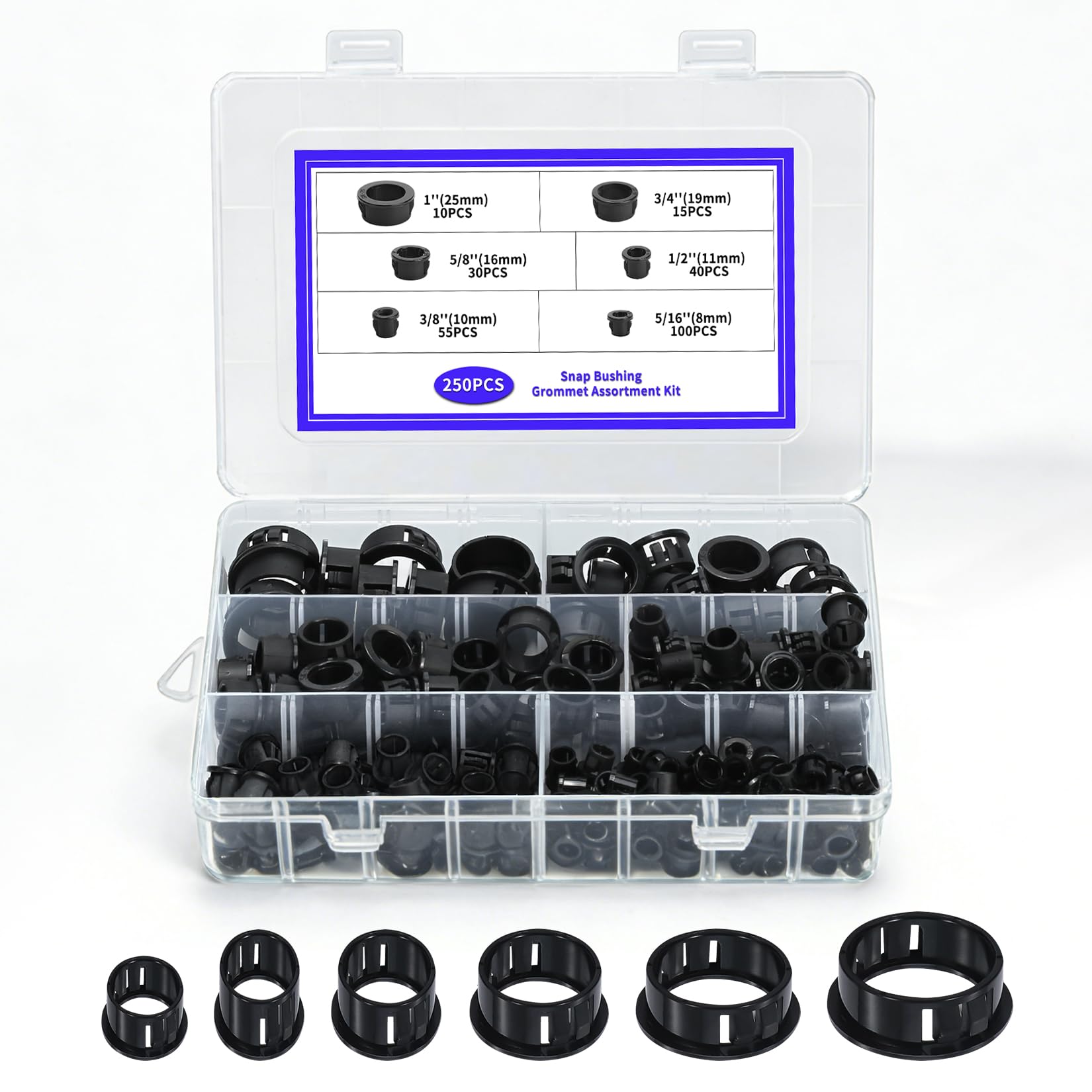 170 Pcs Cable Grommets - Protect Your Cables -9