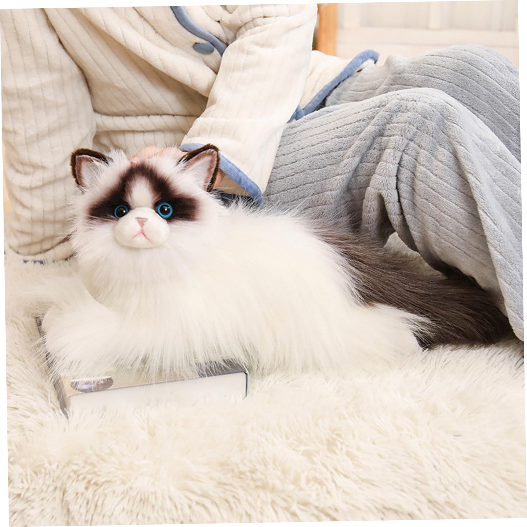 19.7 Animal de Peluche de Gato Realista, Suave y Esponjoso, Lindo Gato de Peluche para niños, niñas y niños