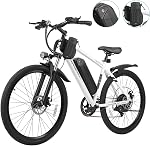 Hoverfly OUREA 26" Electric Bike for Adults, 750W Peak Motor Mountain Ebike, Max 20MPH, Up to 40 Miles, UL2849 Certified, 7-Speed, Removable Battery, Shock Absorber, Electric Bicycle for Commuting