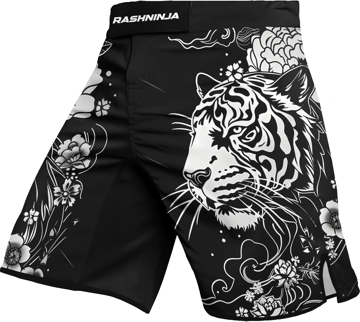 Tiger Jiu Jitsu Shorts Men's Fight Shorts MMA BJJ Boxing Combat Grappling Kickboxing No Gi