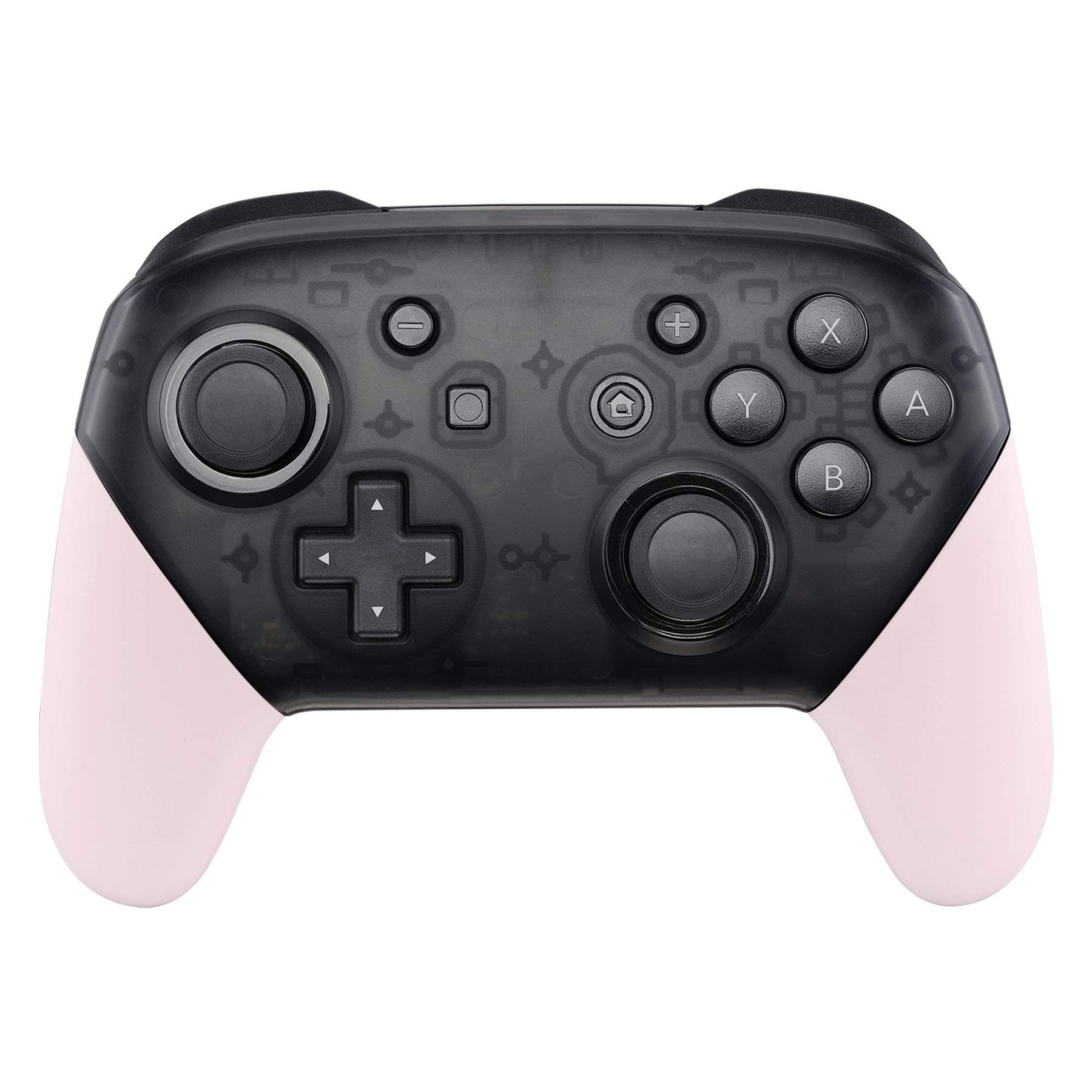 eXtremeRate Coque pour Nintendo Switch Pro Accessoires Manette Remplacement Cover Grip Controller Case,sans Manette-Rose