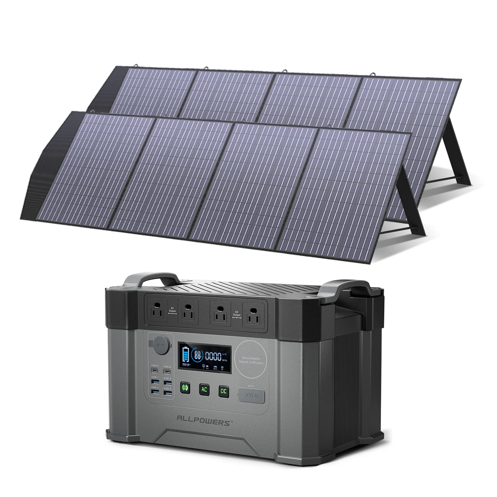 Amazon | ALLPOWERS S2000+AP200X2枚 ポータブル電源 ソーラーパネル  