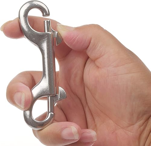 Miniatura 4 de Ganchos de doble extremo, 3-12 pulgadas, clips de buceo de doble extremo de grado marino, clip de cadena de gatillo de acero inoxidable 316, para