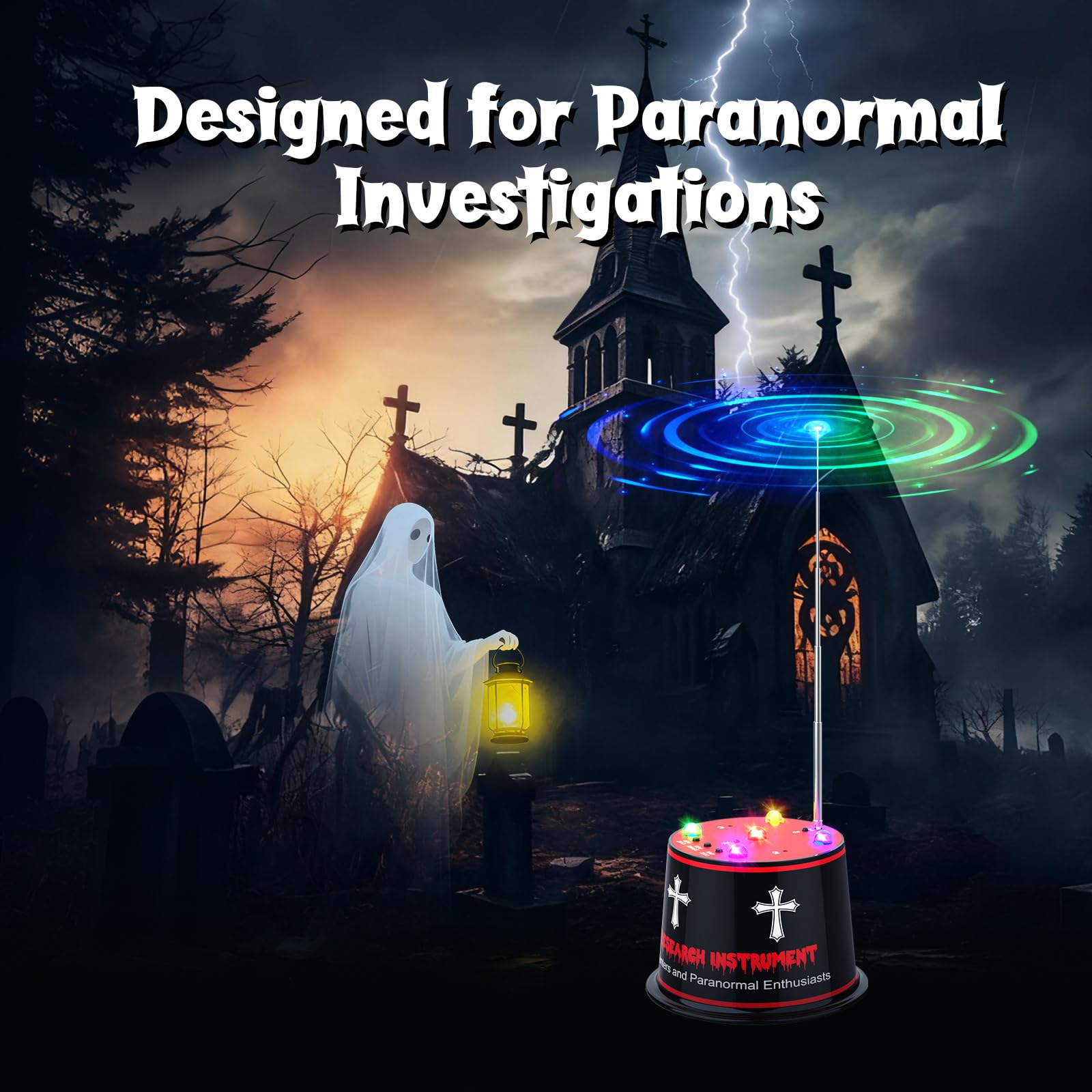 Equipo de caza de fantasmas mejorado 2026: detector EMF mejorado con amplificador de campo magnético avanzado y ATDD de precisión de ± 1 °C, calibración automática, sensibilidad de 5 niveles, batería