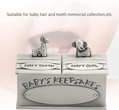 Miniatura 3 de Fdit Caja de recuerdos de bebé de estilo europeo, resistente a la corrosión, aspecto hermoso, regalo perfecto de hadas de dientes para niños,