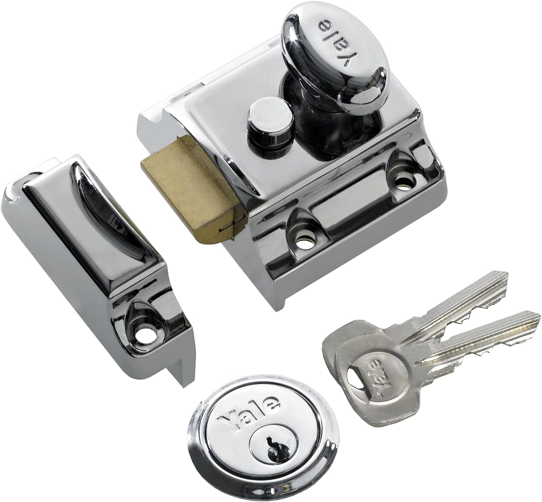 B-706-CH-CH-40 706 Traditional Nightlatch, Bright Nickel