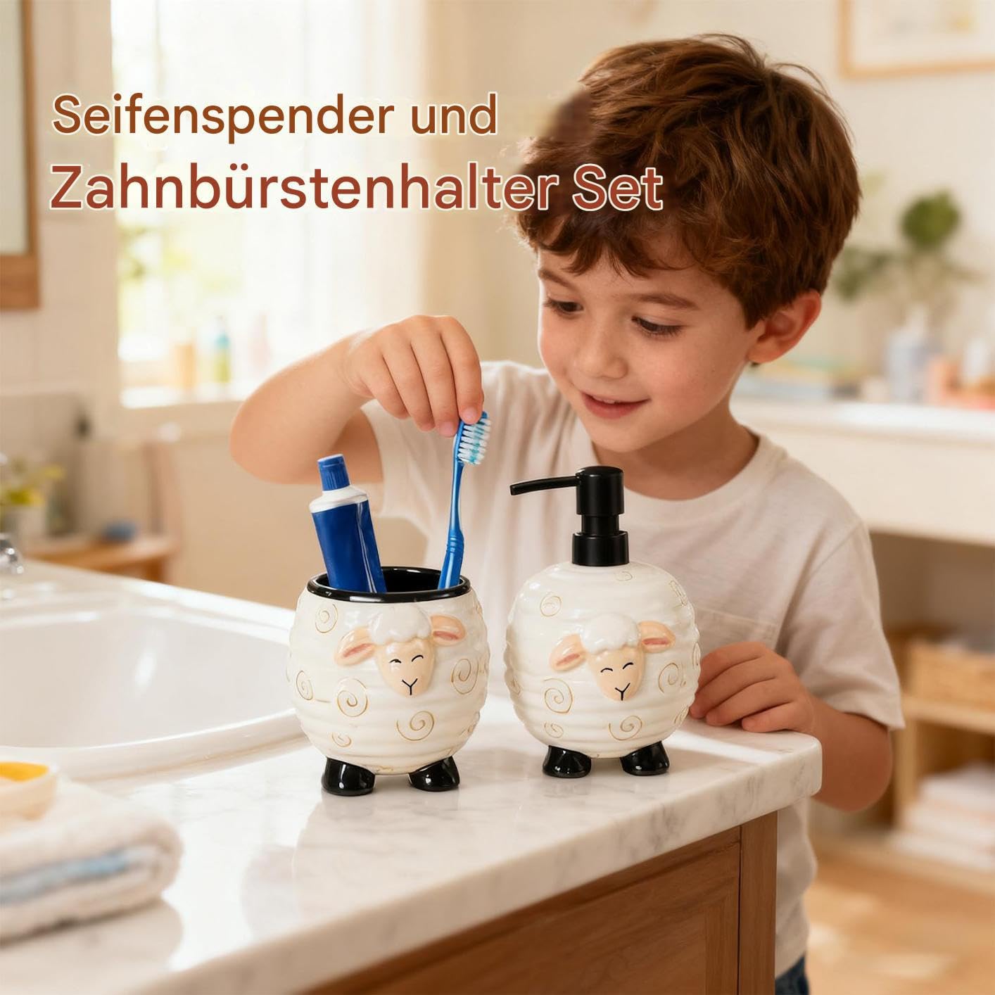 Set De Porta Jabón Y Porta Cepillos Dentales Para Baño 2 Piezas Dispensador | Juego Para Baño Y Lavabo Para Casa Viaje Hotel Vacaciones Lavabos Dormi